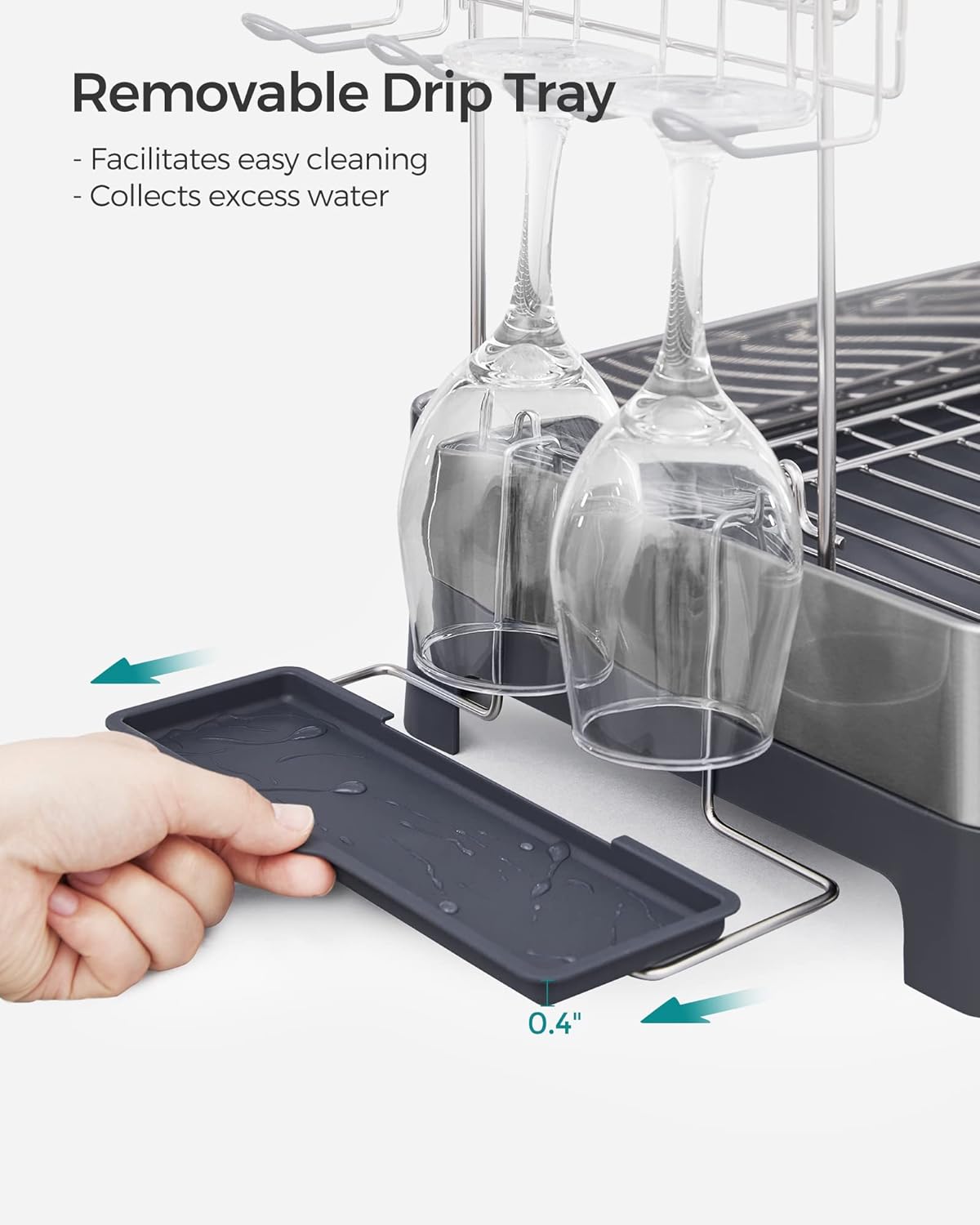 Self-Draining Dish Drying Rack™️