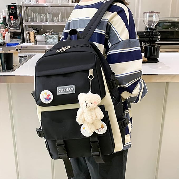 4PcsSet Kawaii Women Backpack