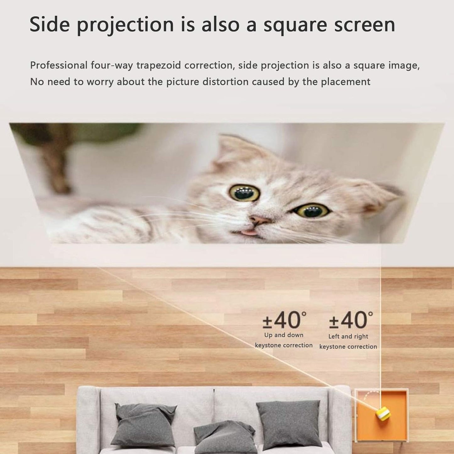Portable Projector, Supports 1080p Full HD, 300 Home Theater