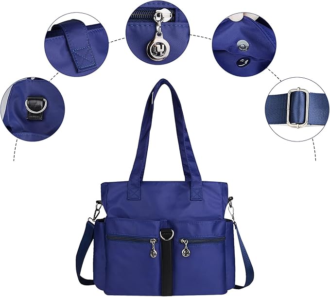 Multipockets Tote Bags Waterproof Purses and Handbags Large Crossbody Bags