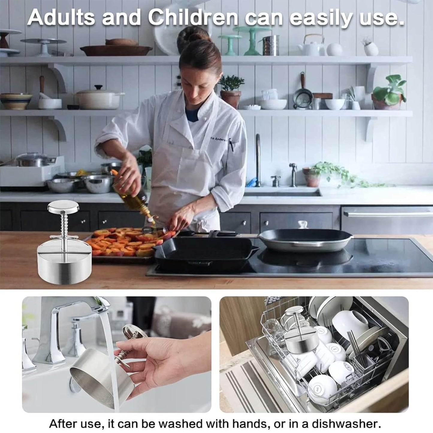 Stainless Steel Adjustable Patty Maker