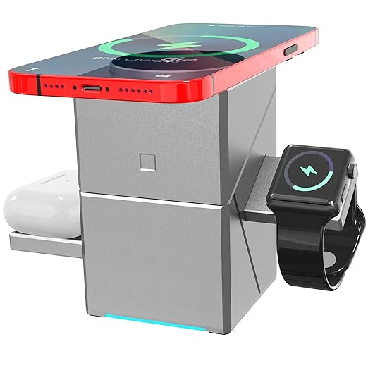 3-in-1 Portable Desktop Wireless Charger Station