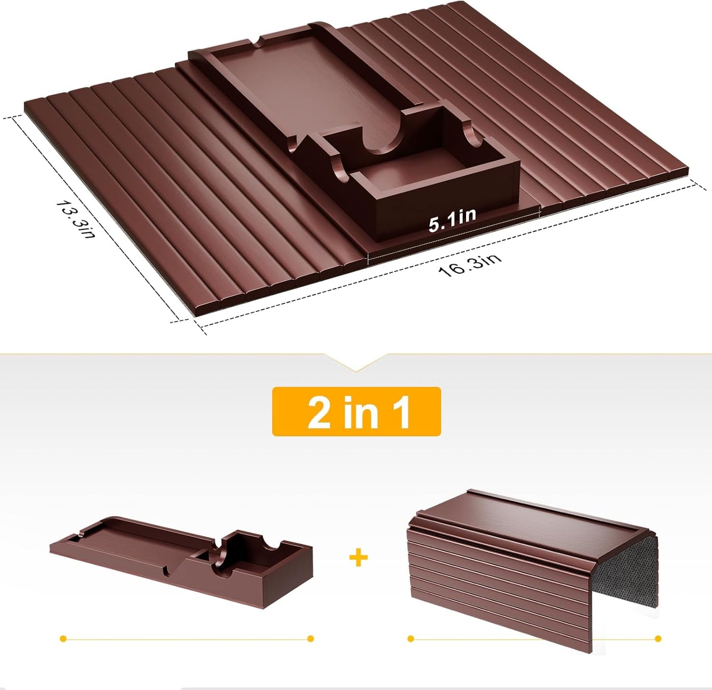 Bamboo Sofa Armrest Tray™️