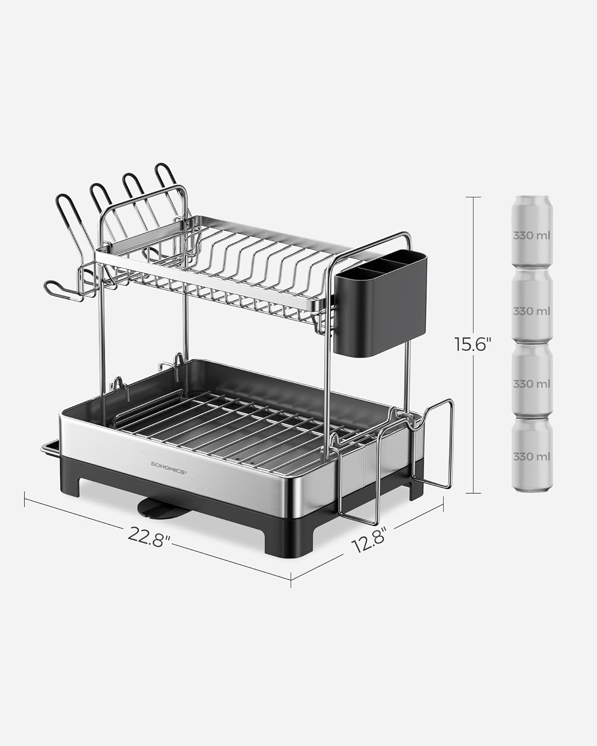 Self-Draining Dish Drying Rack™️