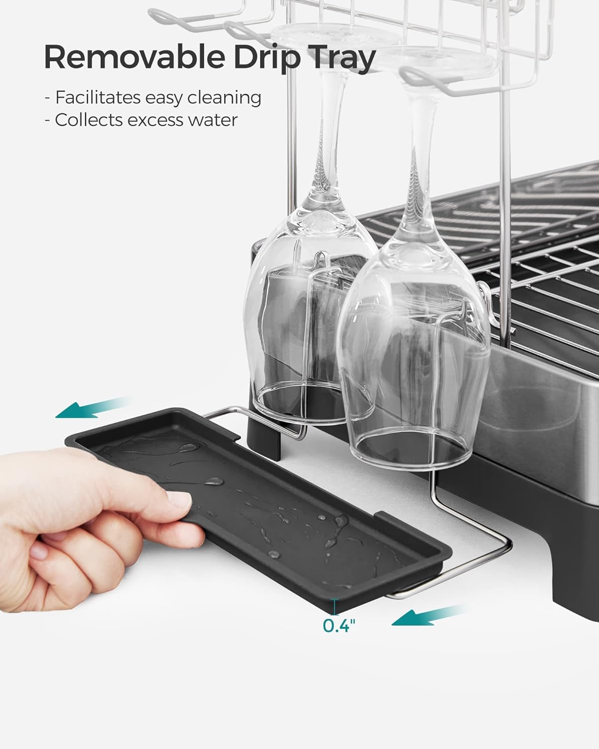 Self-Draining Dish Drying Rack™️