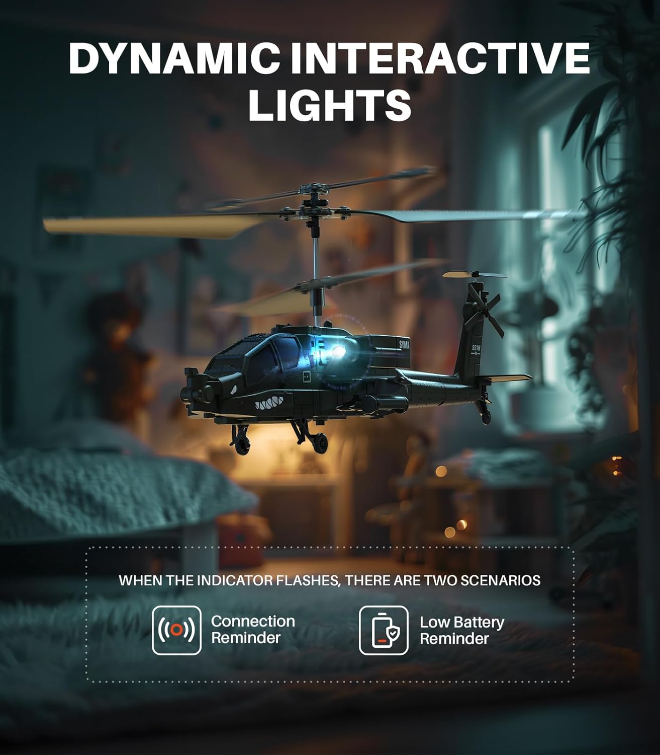 Remote-controlled attack helicopter