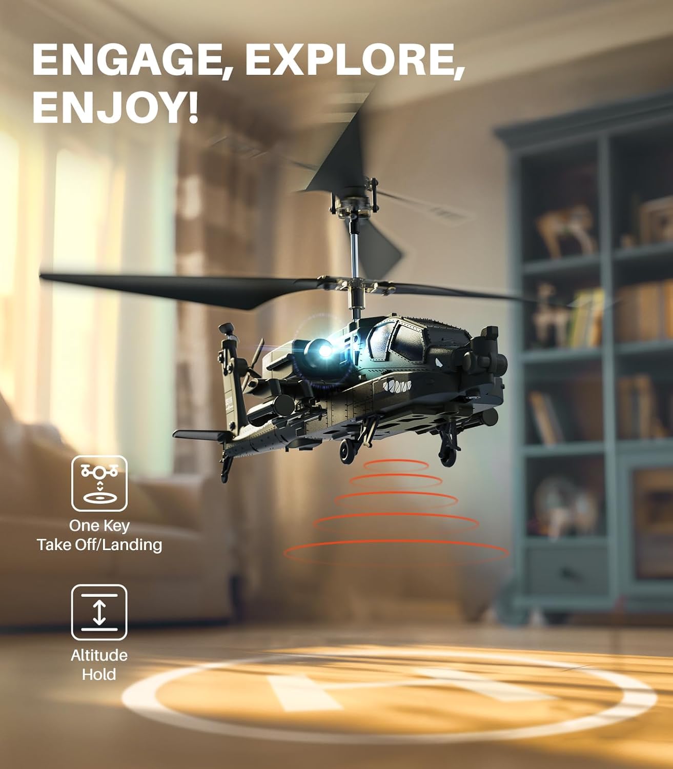 Remote-controlled attack helicopter