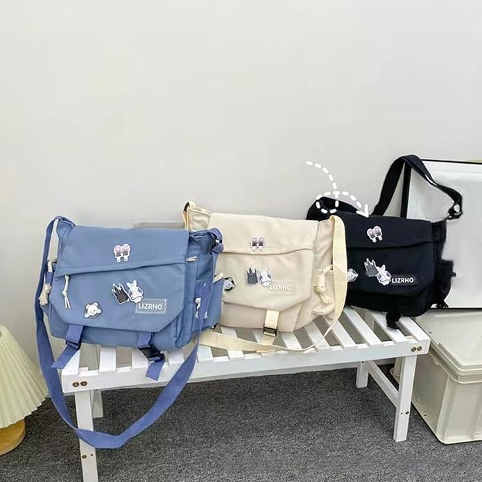 Waterproof Large Capacity Crossbody Bag Harajuku Messenger Bag for Teens Boys