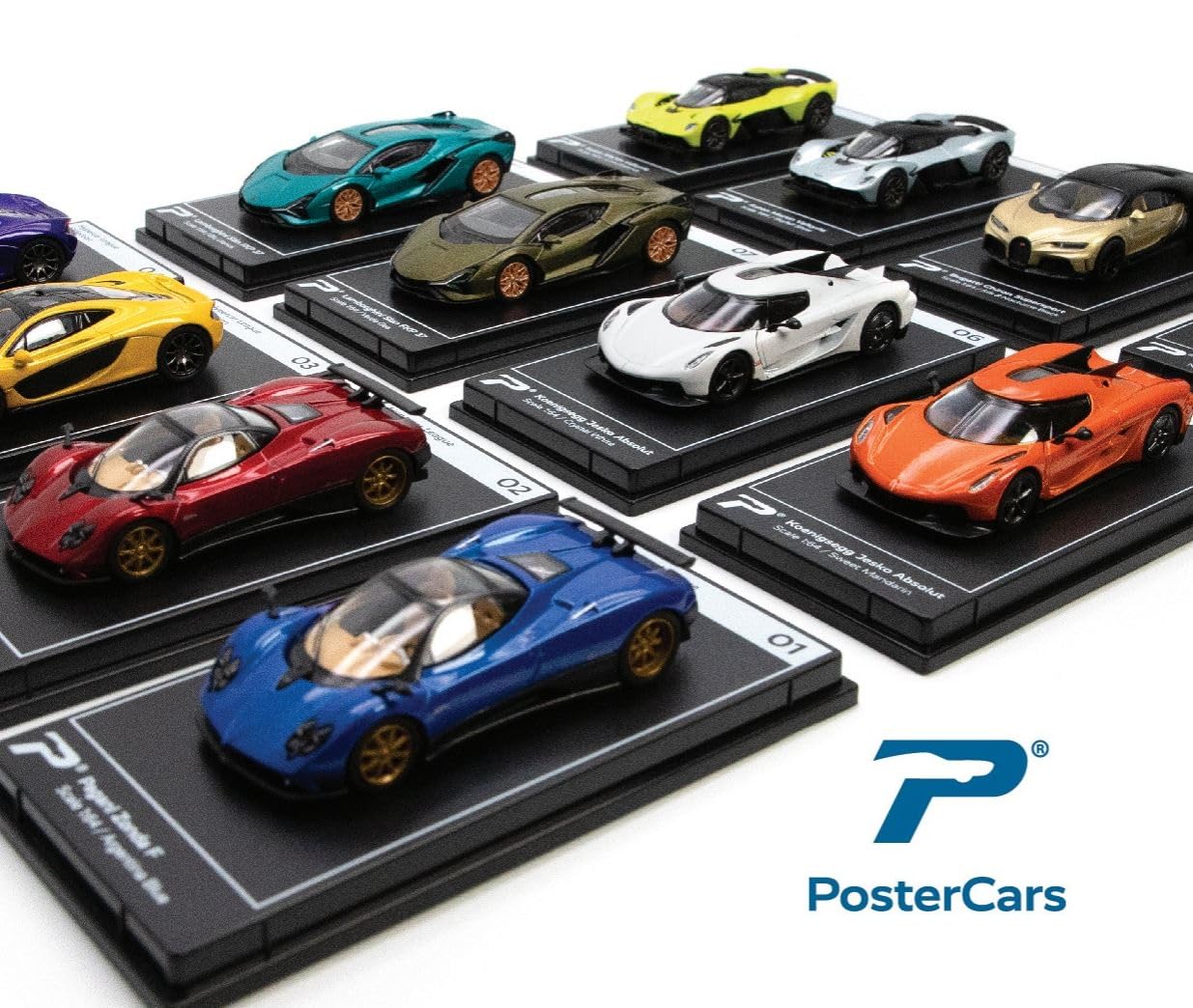 PosterCars 1:64 Aston Martin Valkyrie – Skyfall Silver 11 - Acrylic Box | Hypercar League Collection Diecast Model