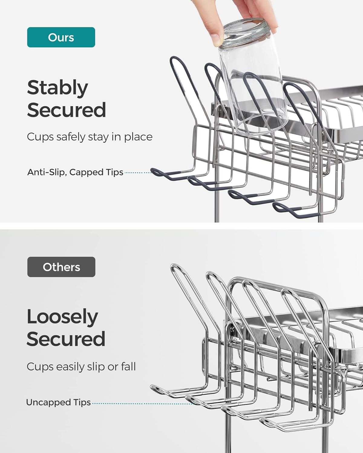 Self-Draining Dish Drying Rack™️