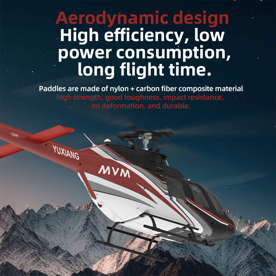 YU XIANG F08 1/27 Scale Bell 206 2.4G 6CH Brushless Direct-Drive 6G Flybarless RC Helicopter Model with Optical Flow Positioning (RTF Version/Mode1/Mode2)