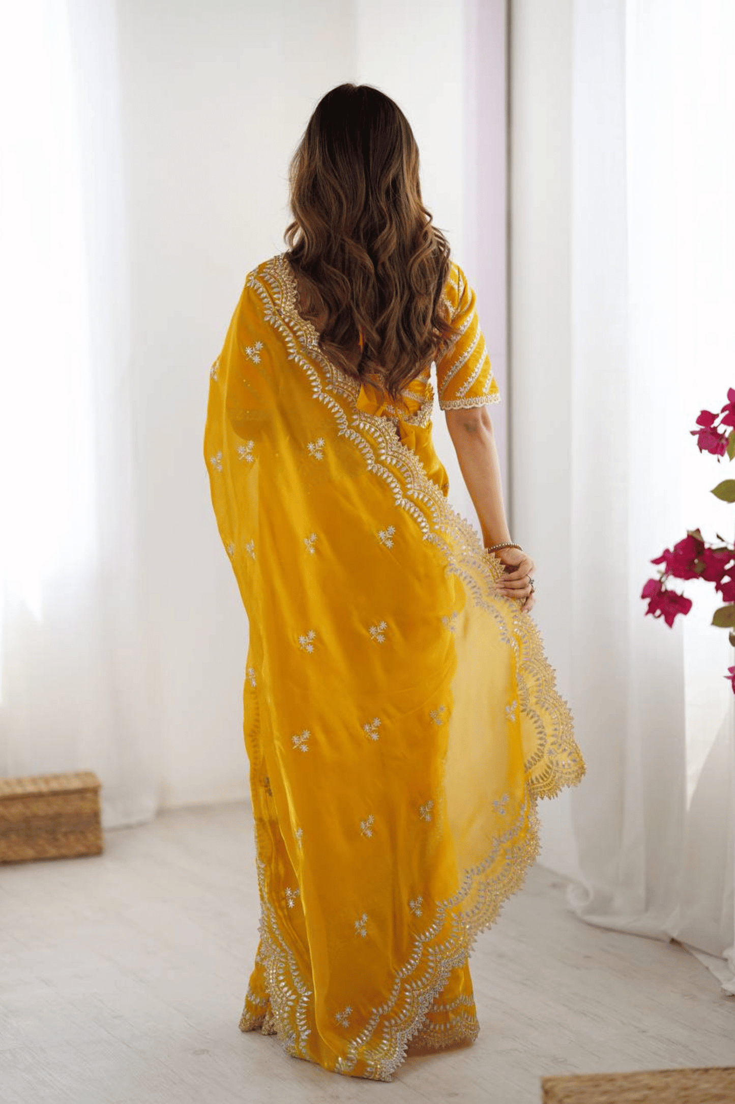Honey Glint | Ready to Wear Yellow Jimmy Choo Saree
