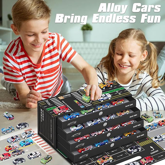 48 Car Set - Cast Pull Back Cars
