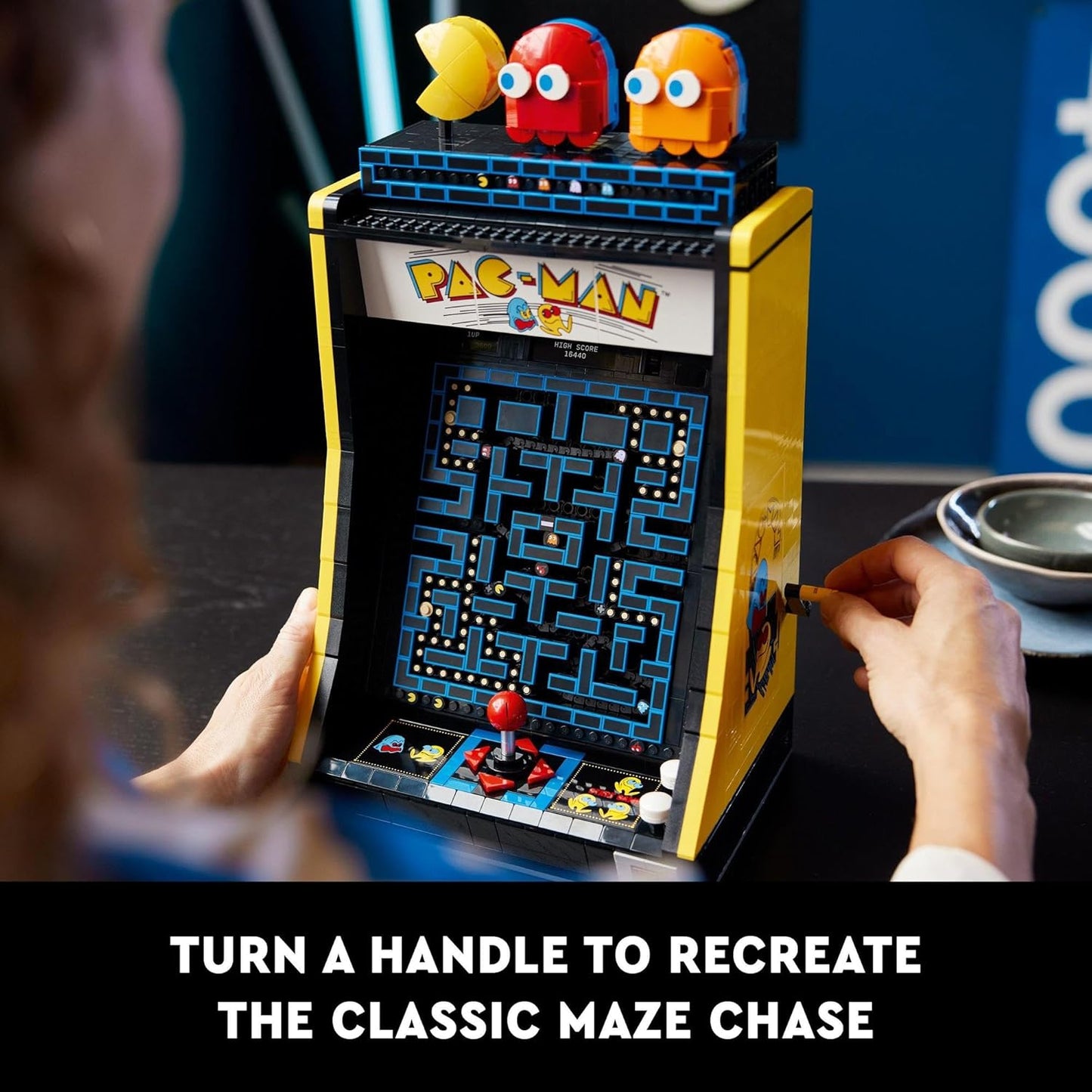PAC-MAN Arcade Game, Model Kit for Adults to Build Game Machine with Characters 10323 Icons