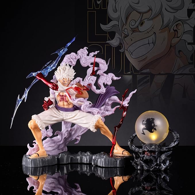 OFAY Luffy Action Figure, 9.5 Inch PVC Gear 5 Model