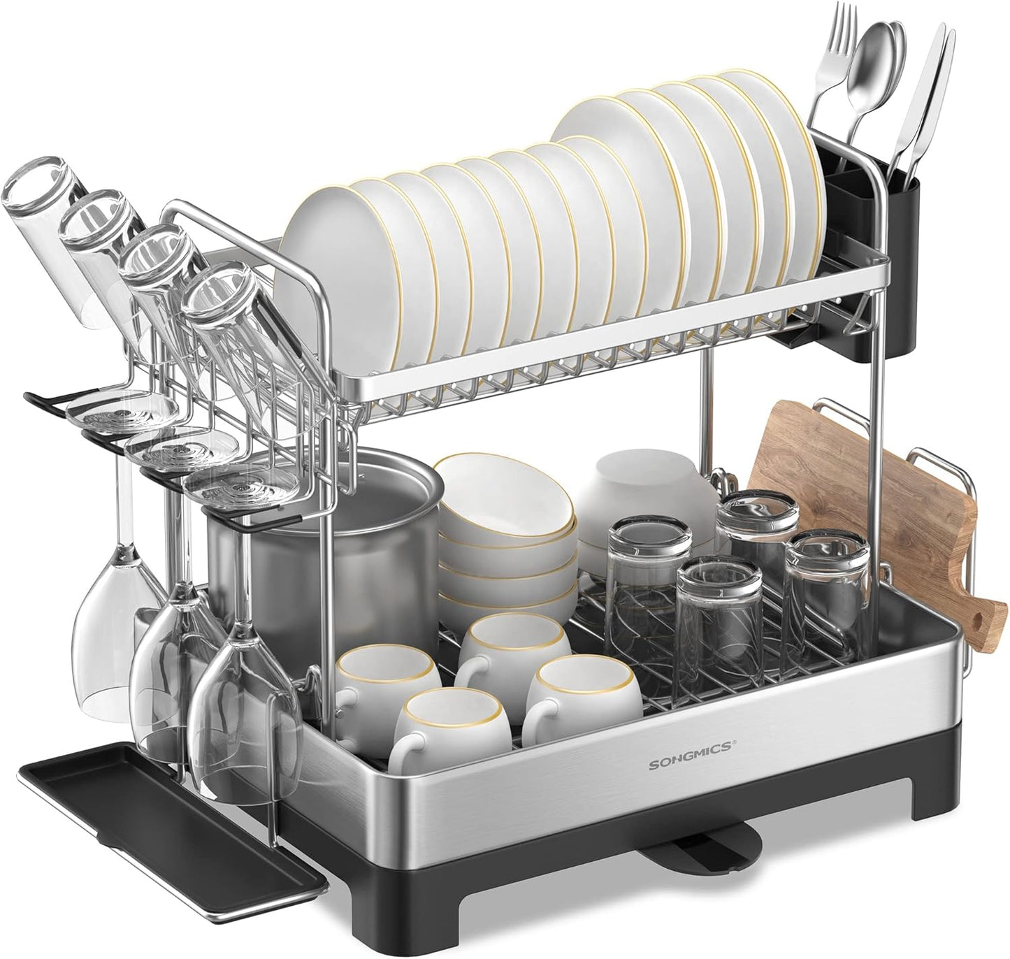Self-Draining Dish Drying Rack™️