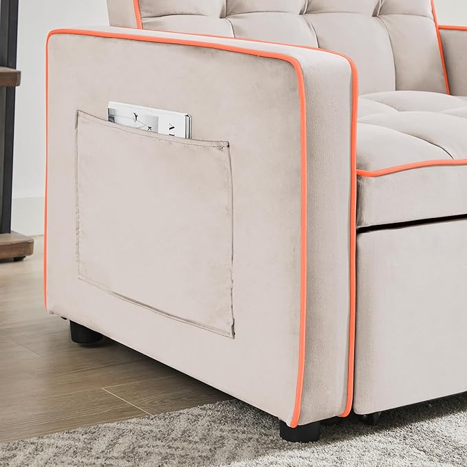 35 Inch Convertible Chair Bed,3-in-1 Adjustable Sleeper Chair Pullout Sofa Bed