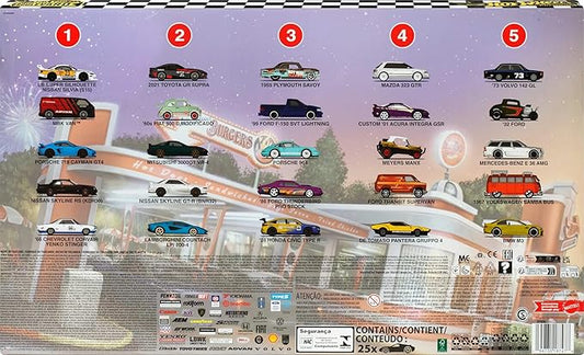 Hot Wheels Boulevard 25-Car Factory Set, 25 Premium 1:64 Scale Die-Cast