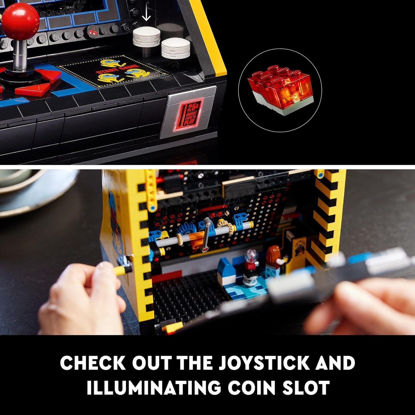 PAC-MAN Arcade Game, Model Kit for Adults to Build Game Machine with Characters 10323 Icons