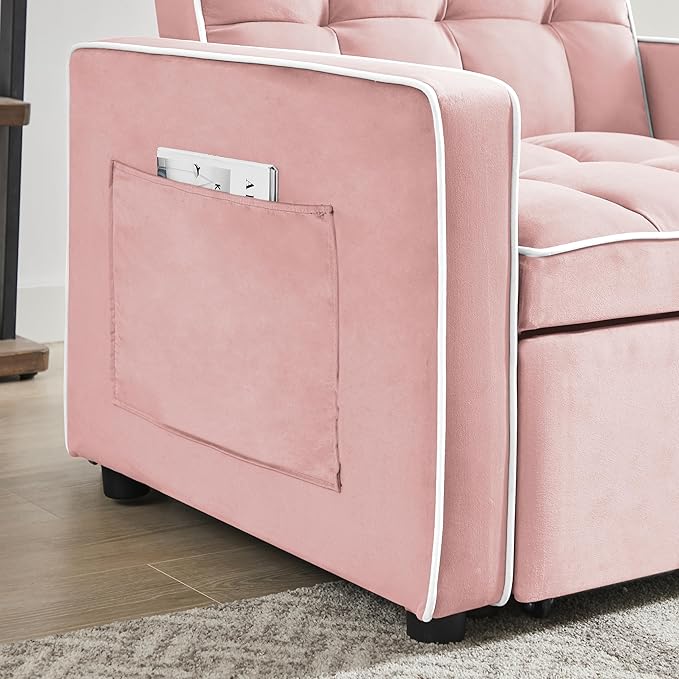 35 Inch Convertible Chair Bed,3-in-1 Adjustable Sleeper Chair Pullout Sofa Bed
