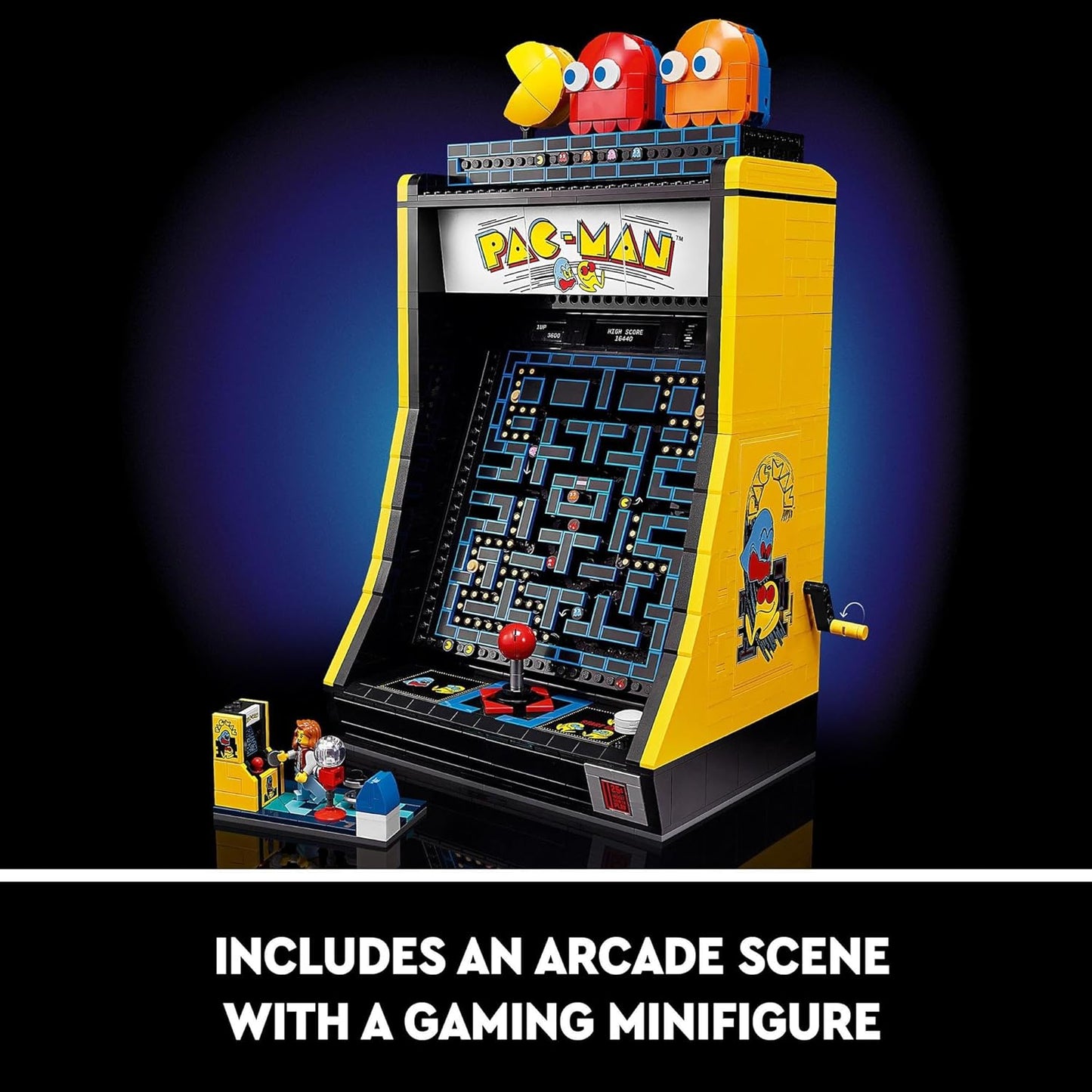 PAC-MAN Arcade Game, Model Kit for Adults to Build Game Machine with Characters 10323 Icons