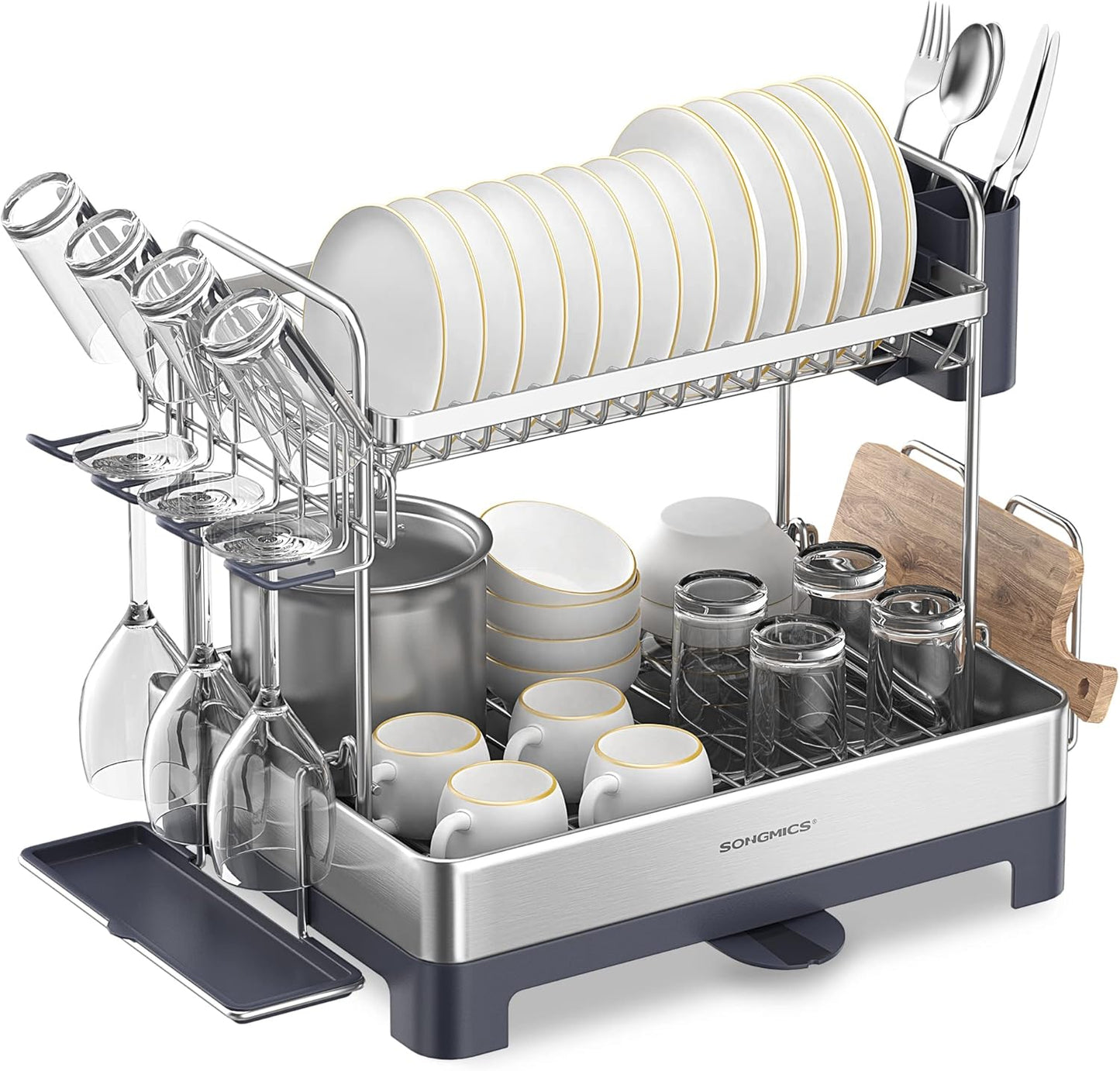 Self-Draining Dish Drying Rack™️
