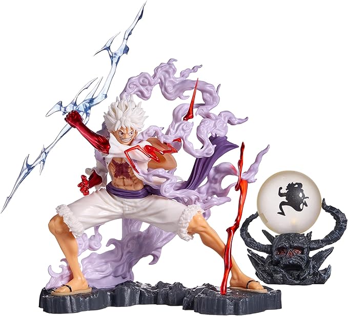 OFAY Luffy Action Figure, 9.5 Inch PVC Gear 5 Model