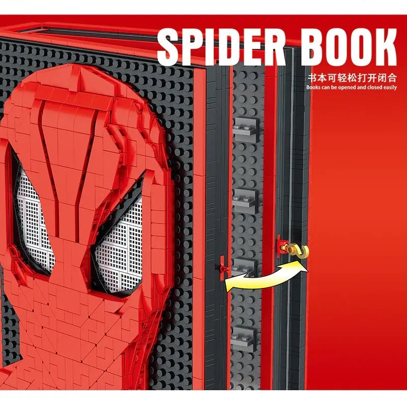 MOC Custom Spiderman Collections Book With Spiderman Minifigures Building Block Toy Set