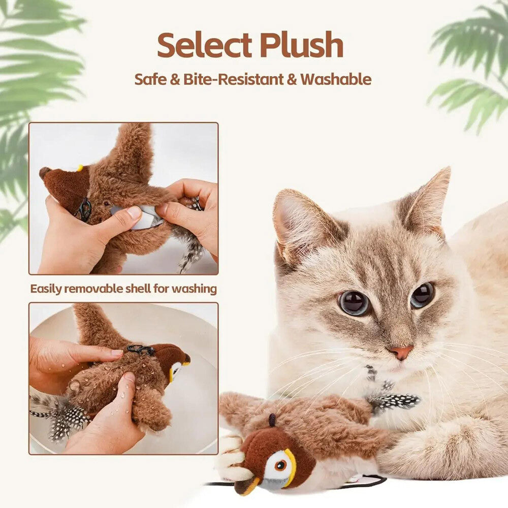 FlappingPaws™ Interactive Chirping Bird Toy for Pets