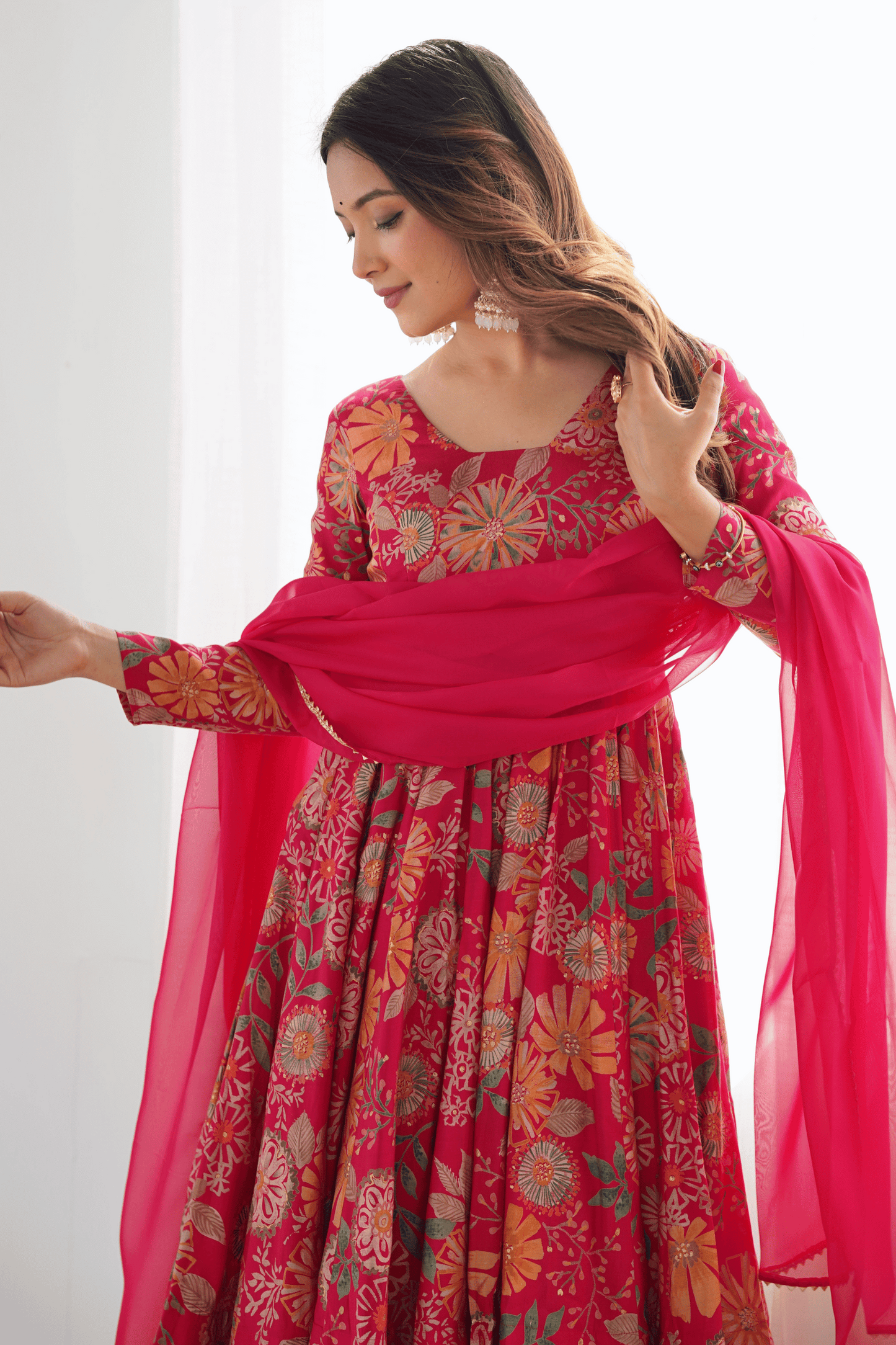 Floral Embroidered Sharara Suit