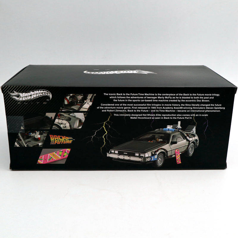 Hot Wheels 1/18 Elite Back To The Future Time Machine BCJ97 Diecast Model Car Collection Auto Gift In stock