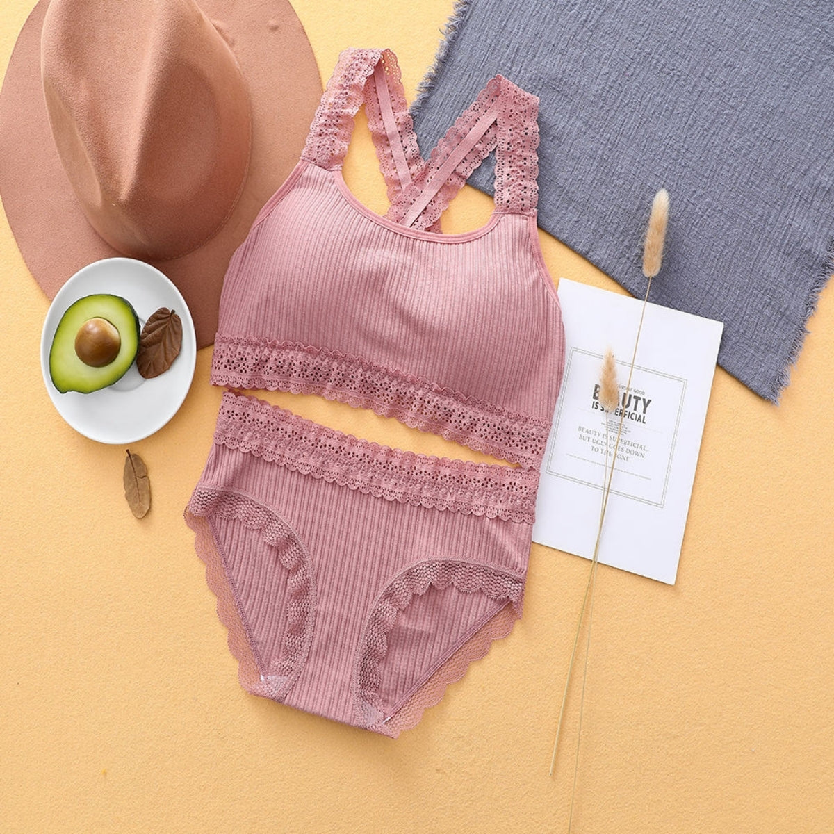 (Pack of 8) Women's Bra Panty Lingerie Set for Girl's | L-129