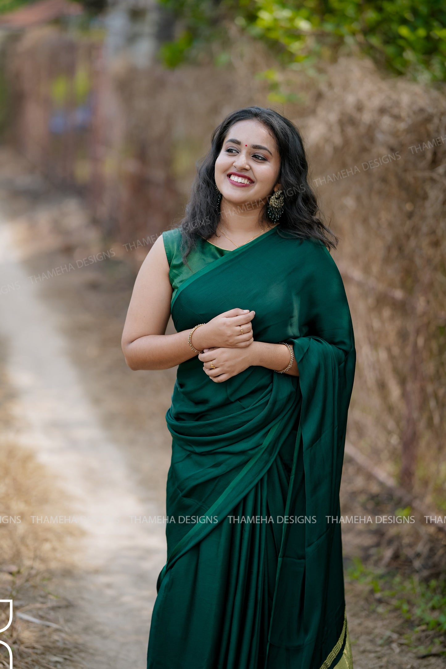 Solid Saree with Blouse Piece