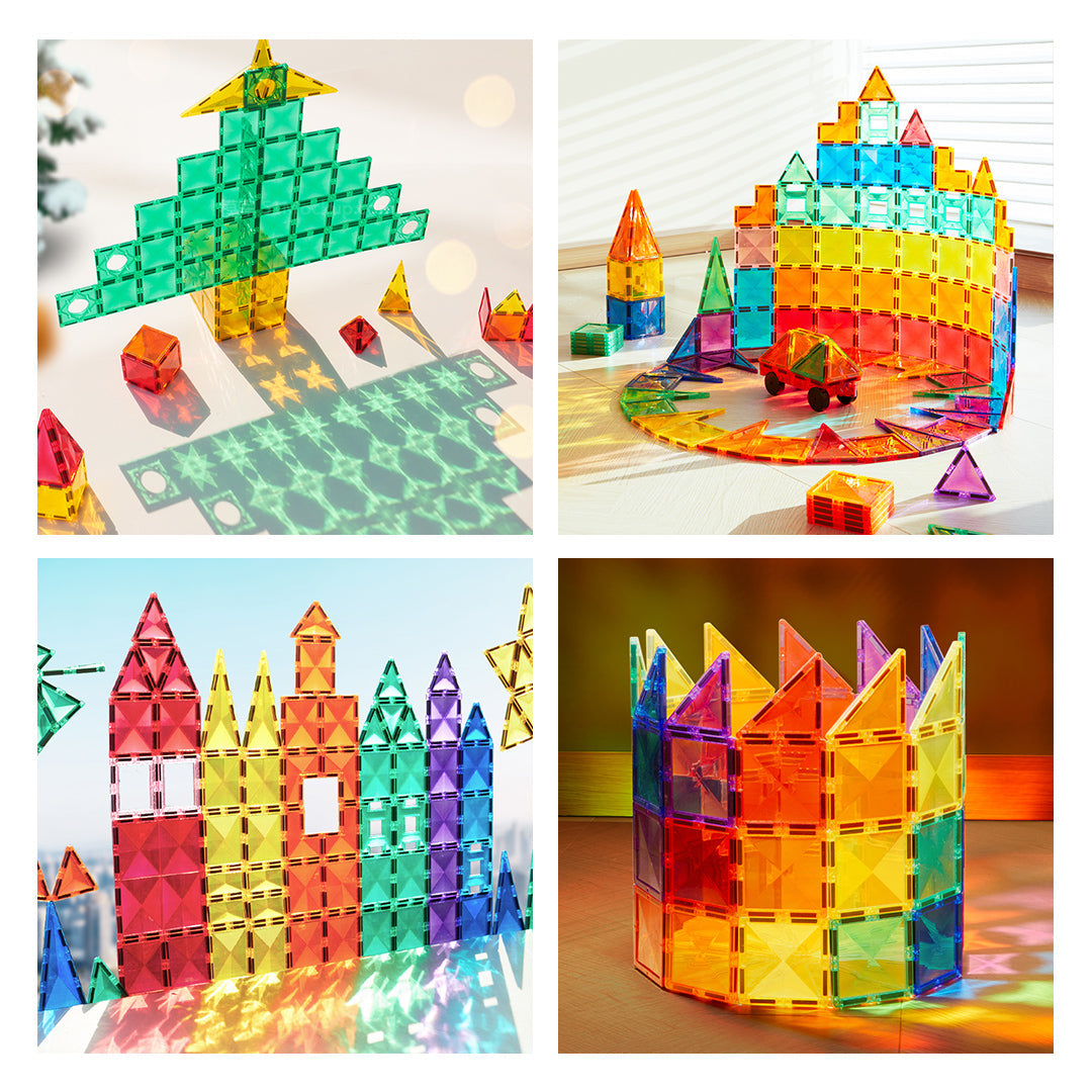 Colorful Magnetic Tiles 60P