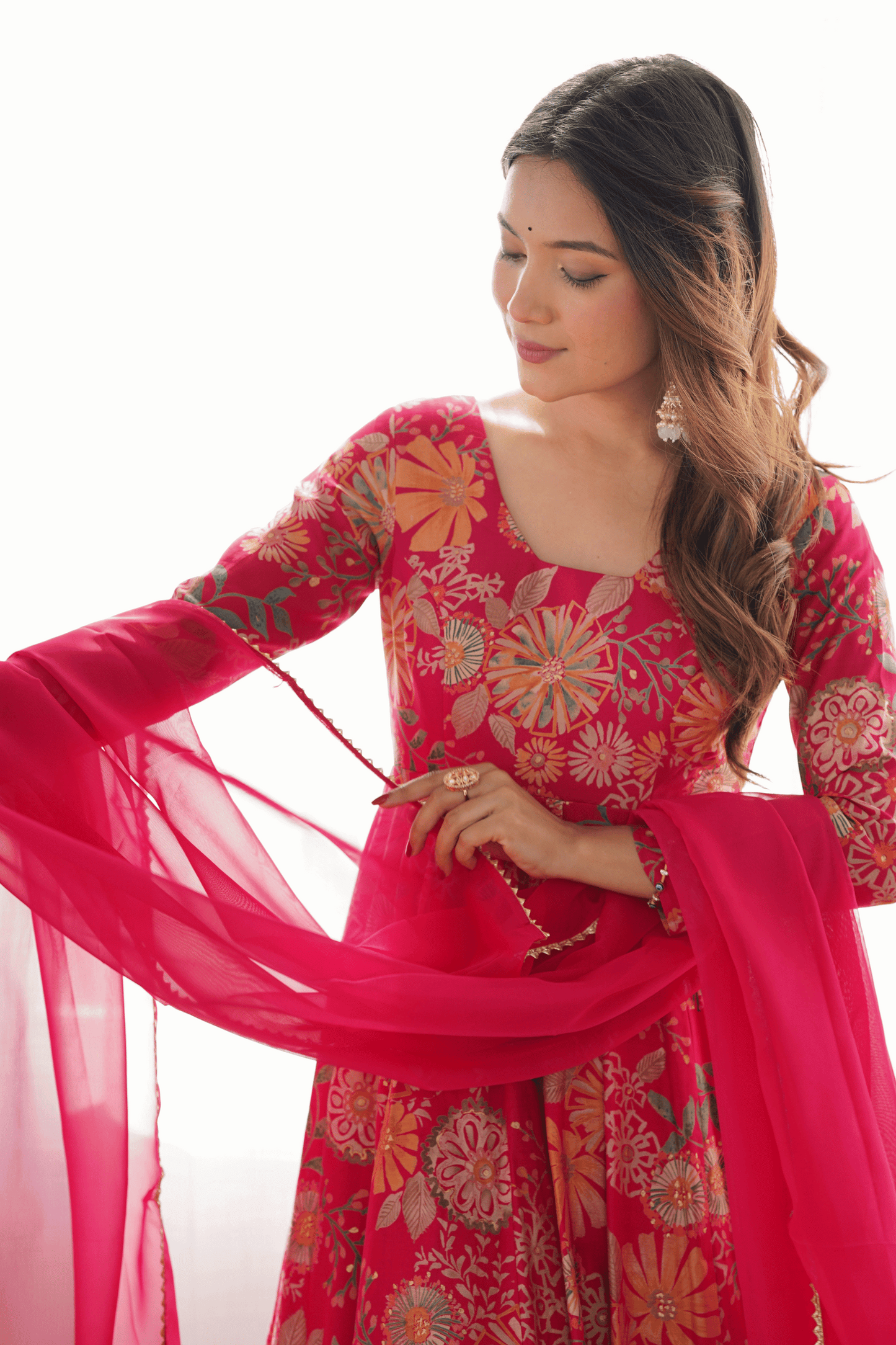 Floral Embroidered Sharara Suit