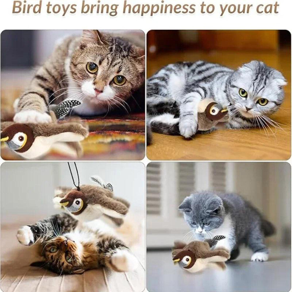 FlappingPaws™ Interactive Chirping Bird Toy for Pets