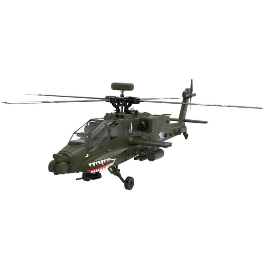 YU XIANG F11 AH64 Apache RC Helicopter 1/32 Ratio 2.4G Remote-controlled Dual-axis Co-drive without Ailerons 6G/3D Stunt Military Model