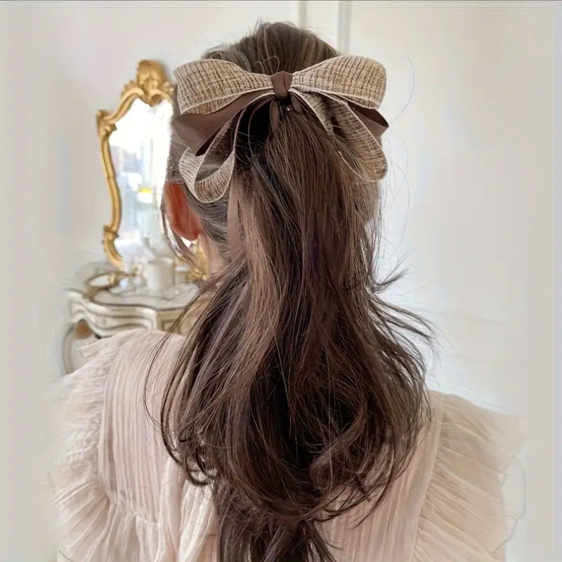 3pc Vintage-Inspired Elegant Bow Banana Hair Clip