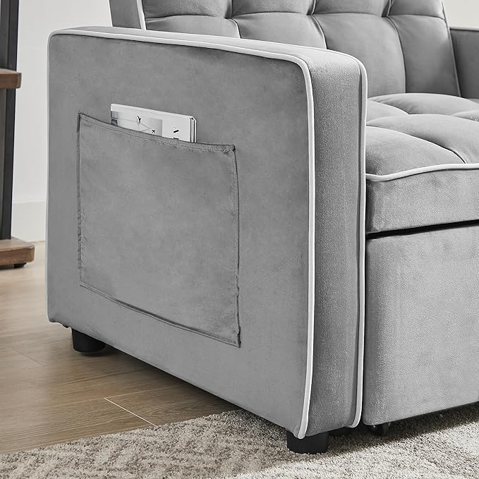 35 Inch Convertible Chair Bed,3-in-1 Adjustable Sleeper Chair Pullout Sofa Bed