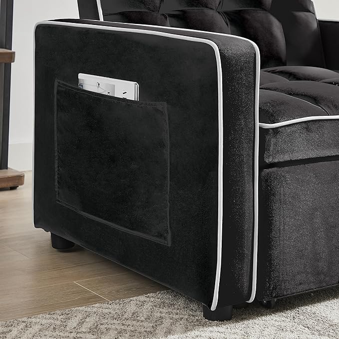 35 Inch Convertible Chair Bed,3-in-1 Adjustable Sleeper Chair Pullout Sofa Bed
