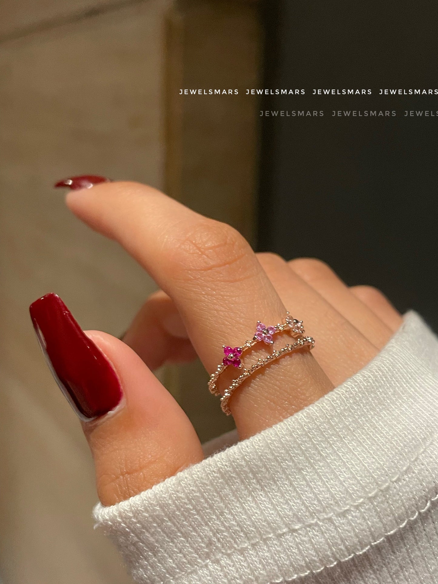 Cherry Blossom ring- pink