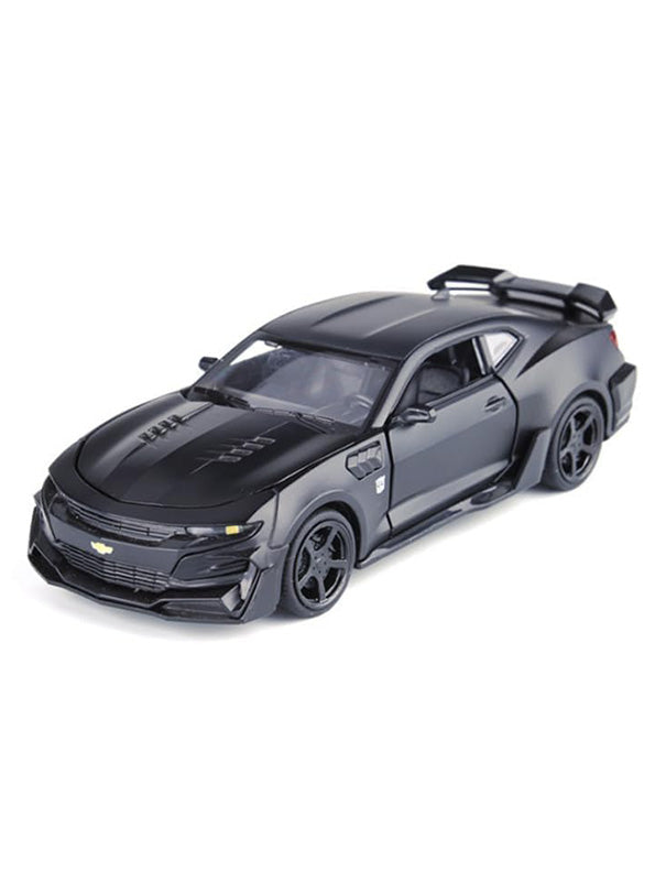 Chevrolet Camaro Metal Die Cast Car - Matte Black 1/24 - Big Size