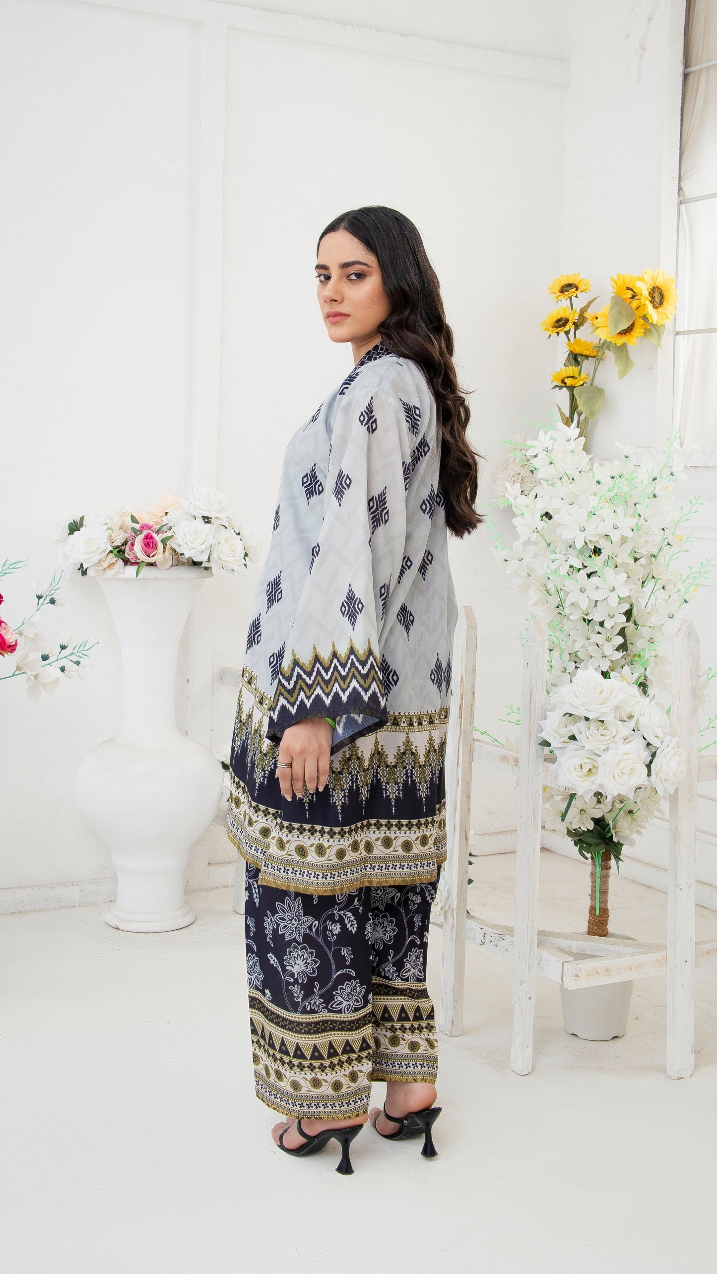 Ethnic Printed Kaftan Ensemble