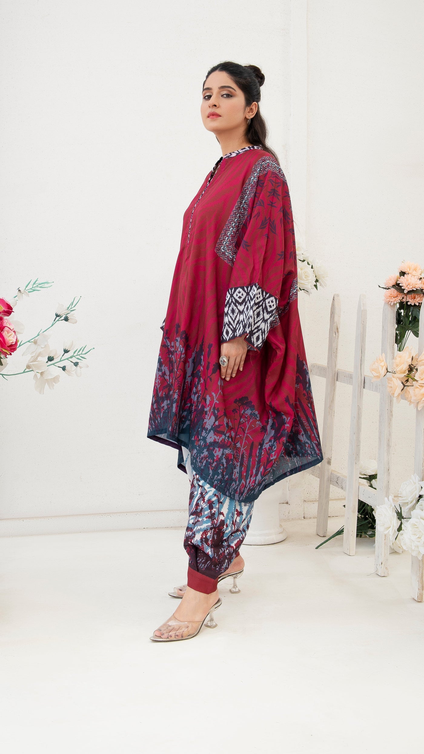 Ethnic Printed Kaftan Ensemble