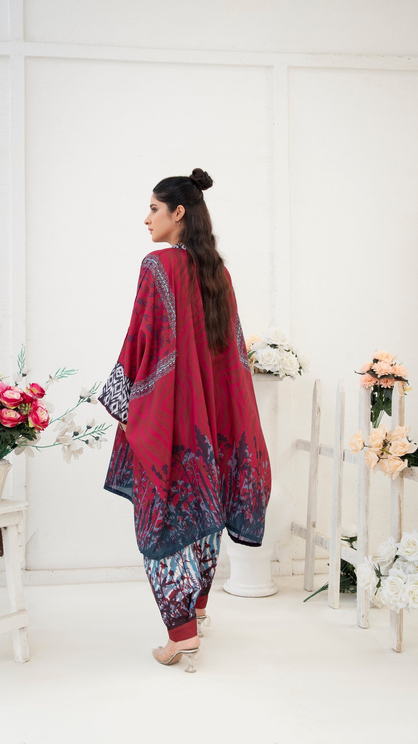 Ethnic Printed Kaftan Ensemble