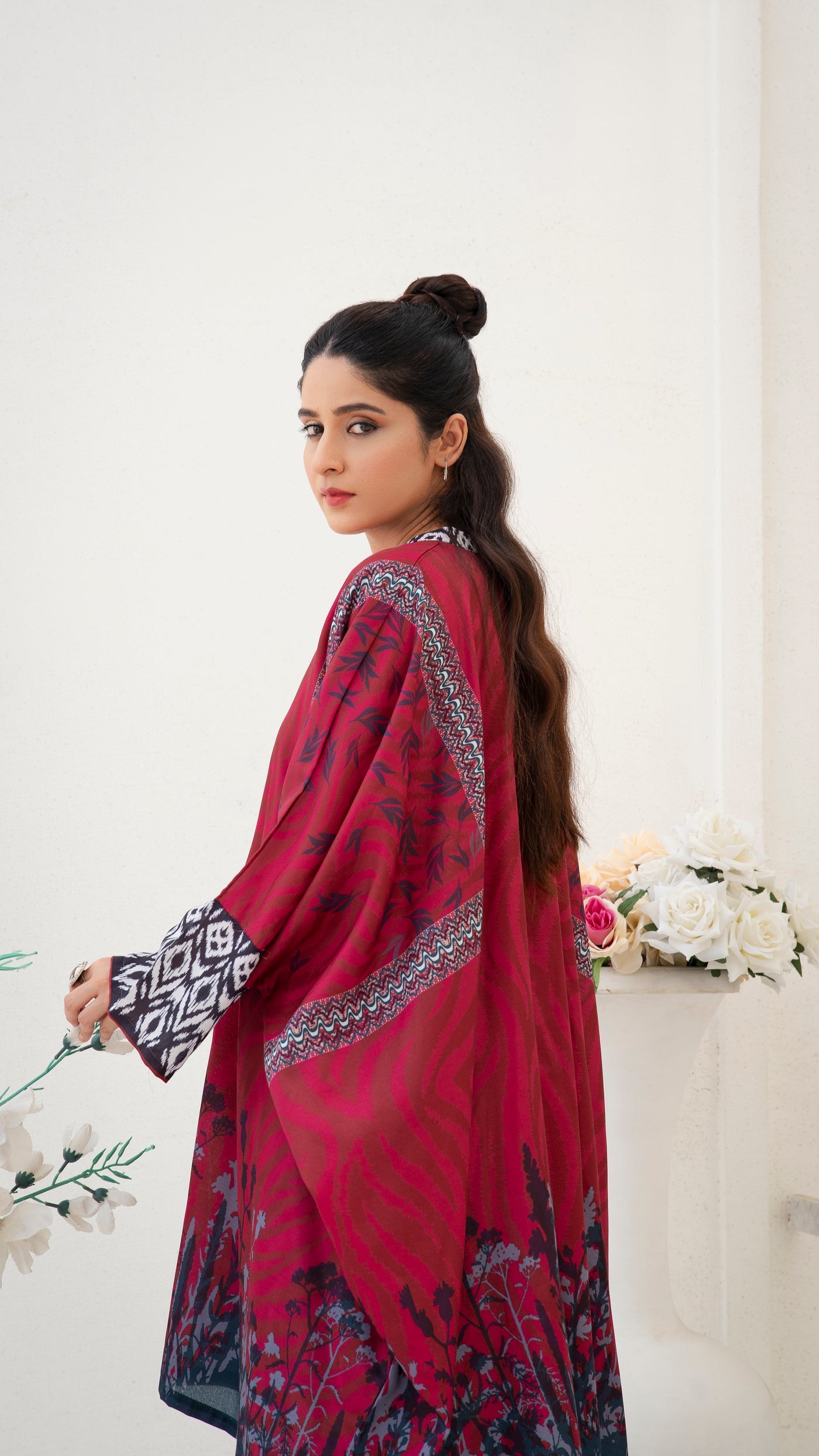 Ethnic Printed Kaftan Ensemble