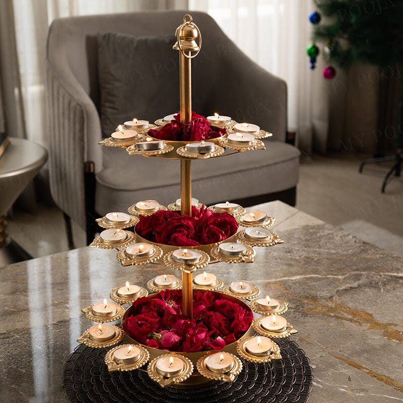 Exquisite Layer Diya Urli Stand