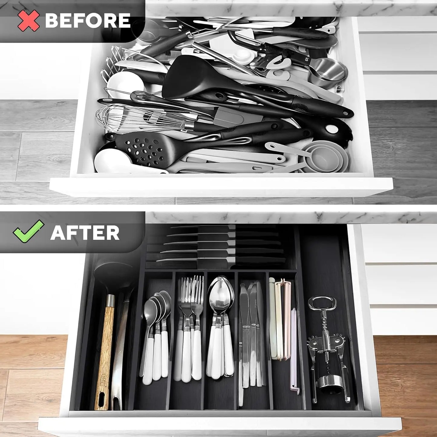 Premium Expandable Utensil Organizer - For The Modern Kitchen™️