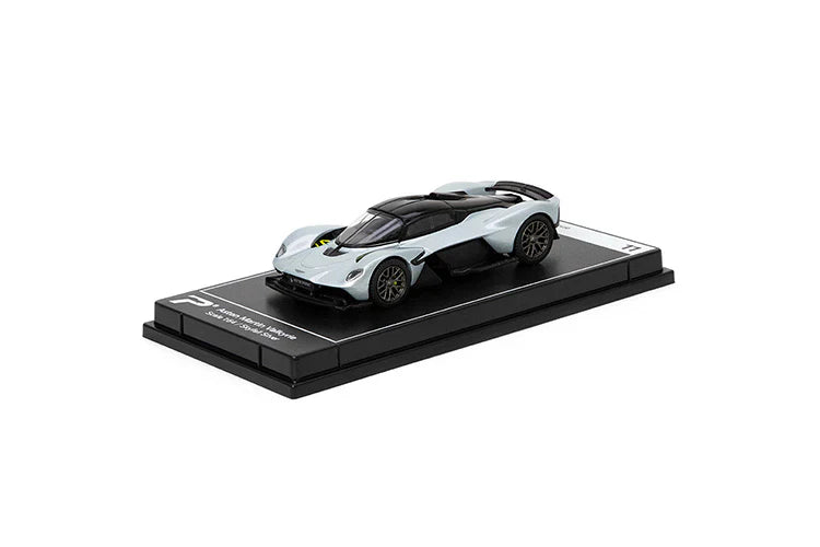 PosterCars 1:64 Aston Martin Valkyrie – Skyfall Silver 11 - Acrylic Box | Hypercar League Collection Diecast Model