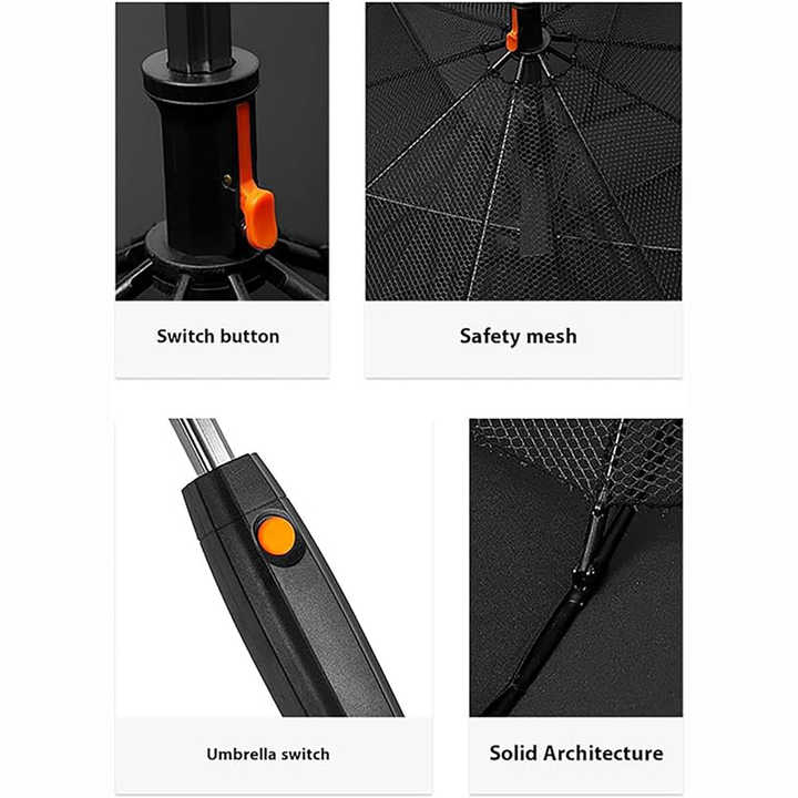 Dual-Layer Windproof UV Protection Umbrella – Stylish & Strong